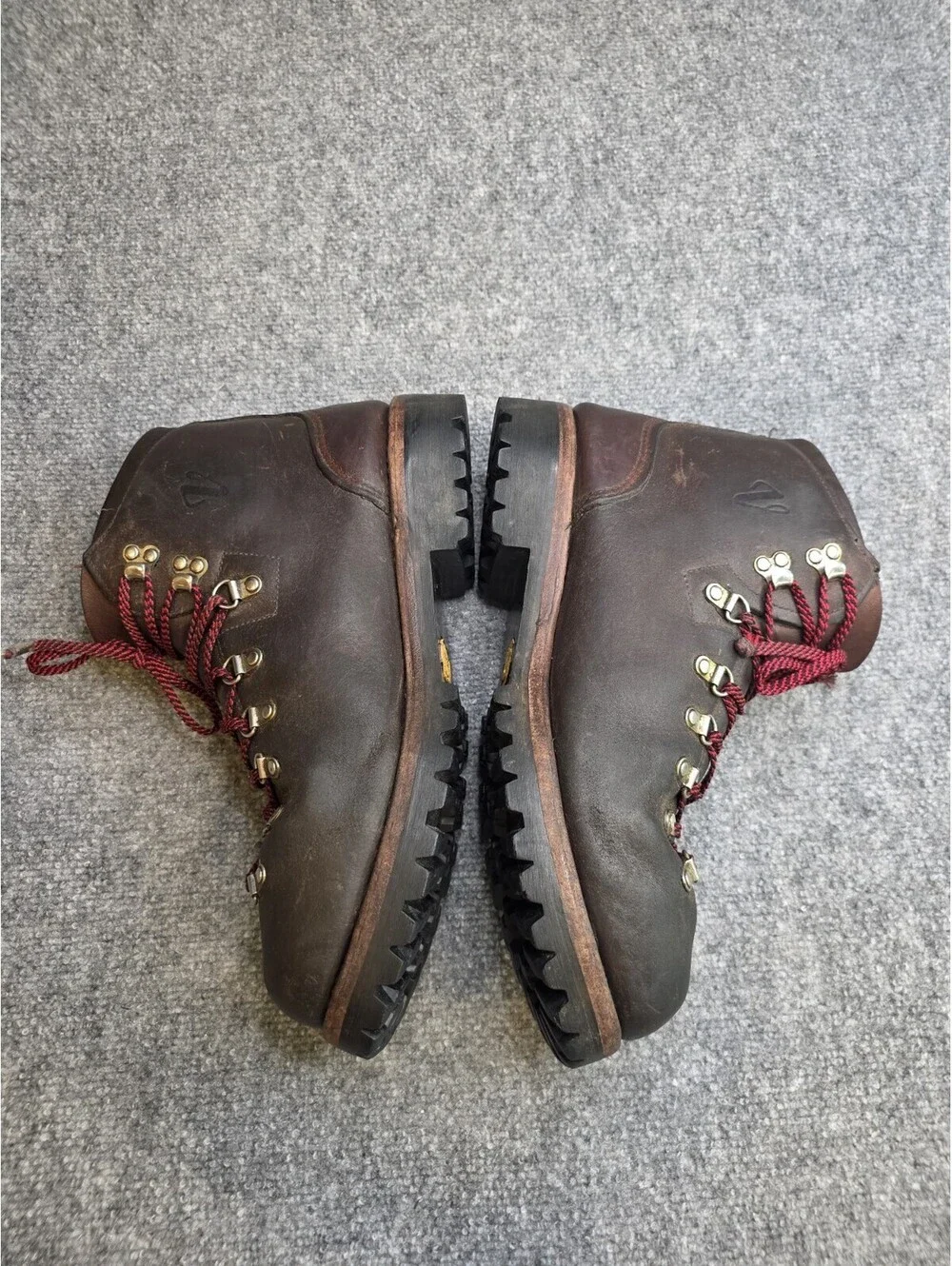 Vintage Vasque Sundowner Hiking Boots Men's 11.5 M Brown Leather Made in Italy